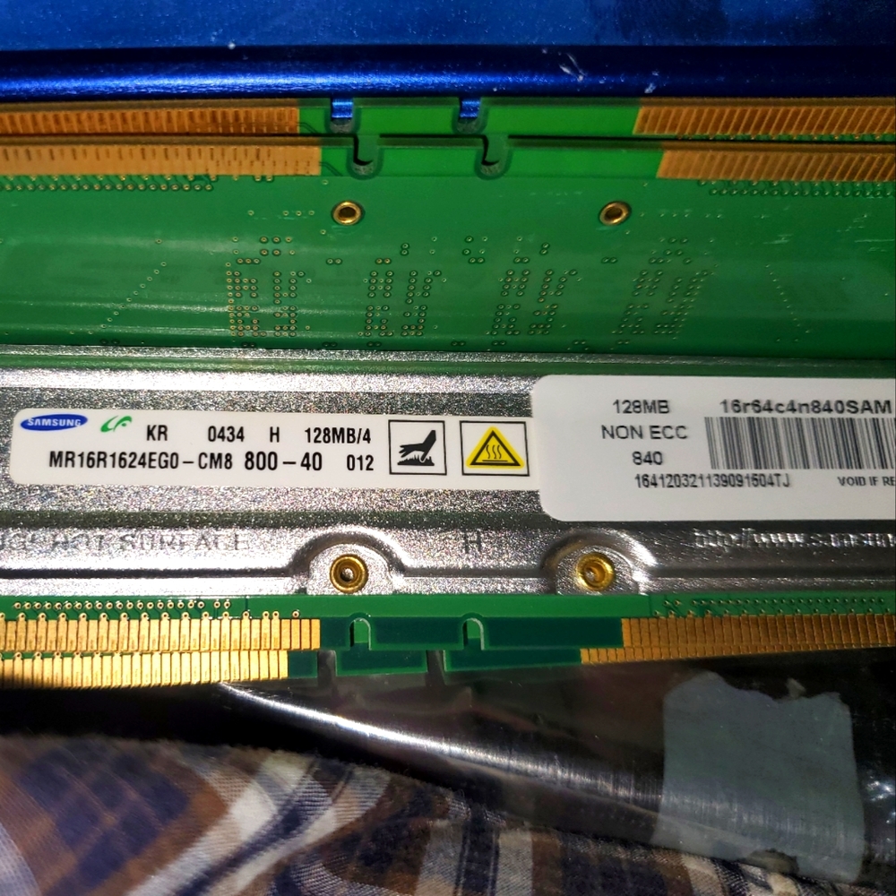 RAMBUS memory, mixed lot of 128mb & 256mb